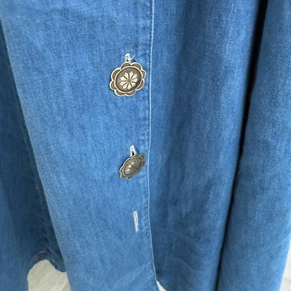 DOUBLE D RANCH VTG Denim Maci Button-Down Dress size S - Picture 4 of 16